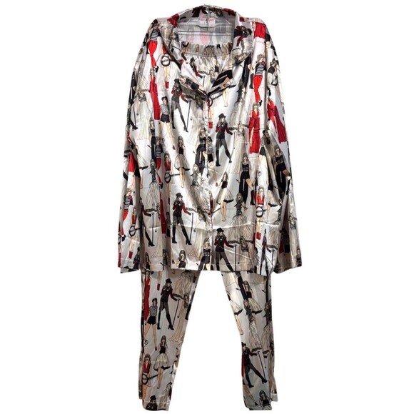 Taylor Swift‎ Eras Tour Silky Pajamas Set 3X Taylor Swift Swiftly Lounge Wear - Picture 1 of 9